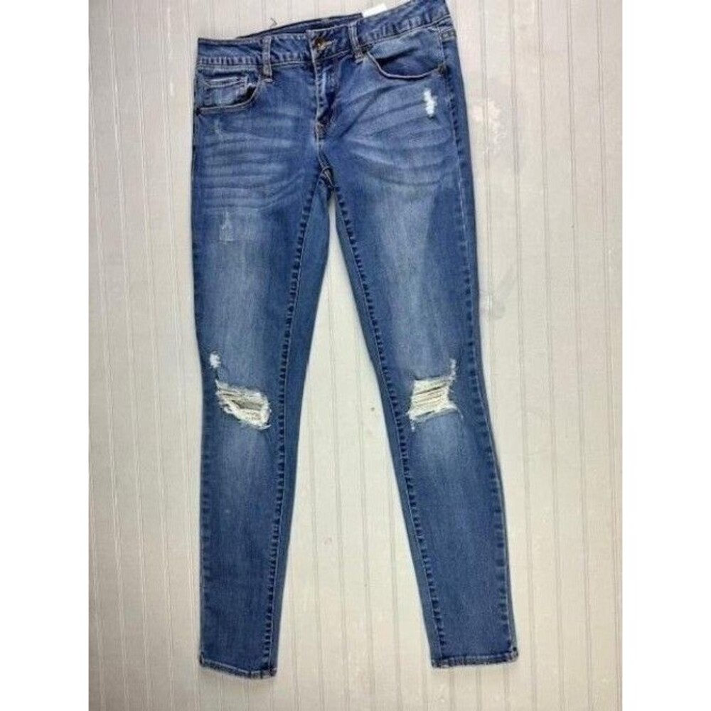 Empyre Size 3 Womens Jeans Tessa Skinny Distress Low Rise Med Wash Stretch